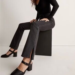 MADEWELL Denim Roadtripper Skinny Flare Black Jeans High Rise Size 23